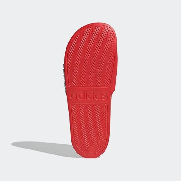 NWT adidas Adilette Shower Slide Unisex Vivid Red/White Sandals Size 14 Women - Picture 6 of 6